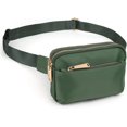 thumbnail image 1 of Riñonera para Mujer Riñonera Riñonera Resistente al Agua Ligera Moda Pecho Bolsas con 3 Bolsillos con Cremallera para Viajes Correr Senderismo Ciclismo CA0 Nylon Verde esquí esquí Gafas de esquí, 1 of 5