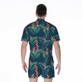 thumbnail image 2 of Tropical Plants Hawaii Pattern Short Sleeve Men'S Rompers, Tropical Hawaiian Aloha Floral Casual Summer Jumpsuits Outfit, 2 of 4