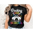 thumbnail image 2 of Rocking 100 Days of School Music Gift Item Guitar Graphic T-Shirt Funny Rocking 100th Day of School Music Gifts Tshirt, 2 of 10