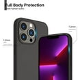 thumbnail image 4 of Compatible with iPhone 13 Pro Case 6.1, Slim Liquid Silicone 3 Layers Full Covered Soft Gel Rubber Case Cover 6.1 inch-Space Gray, 4 of 12