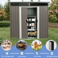 thumbnail image 3 of Kselythan 6FT x 5FT Outdoor Metal Storage Shed,Tool Storage House,With Floor Frame And Lockable Sliding Door,Waterproof,UV Resistant,Anti-Corrosion Garden Sheds,For Patio Lawn Backyard, 3 of 8