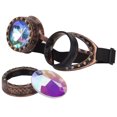 thumbnail image 1 of SAYFUT Vintage Steampunk Goggles Kaleidoscope Rainbow Rave Glasses with Crystal Glass Prism Steampunk Crystal Rainbow Lenses, 1 of 5