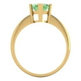 thumbnail image 4 of Solitaire Engagement Ring for Women - 2.5ct Simulated Green Diamond in 14K Yellow Gold Promise Ring, 4 of 6