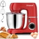 thumbnail image 1 of Batidora de pie, 5 Qt 660W, batidora de masa para alimentos con cabezal inclinable de 6 velocidades, batidora eléctrica de cocina con acero inoxidable, 1 of 8