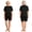 Black, variant on Women's Adaptive Jumpsuit with Feeding Tube Access Short Sleeve Short Rompers with Back Zipper Lavender M