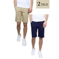 thumbnail image 6 of Mens 5-Pockets Flex Stretch Cotton Chino Shorts (2-Pack), 6 of 7