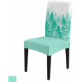 thumbnail image 4 of Chair Covers for Dining Room Set of 4,Christmas Pink Xmas Tree Forest Stretch Seat Protector Removable Washable Chairs Slipcovers for Kitchen Banquet Wedding Hotel,Golden Winter Snowflakes White, 4 of 6