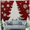 thumbnail image 4 of Pratyus Christmas Tree Snowflakes Folk Art Tapestry Wall Hanging for Bedroom Dorm Decoration, Soft Plush Lightweight Fabric, Easy to Hang, Vivid Pattern Design - Pack of 1 50x40inch, 4 of 6