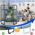 thumbnail image 4 of Cochan Trampoline for Kids 5FT 600LBS Toddler Trampoline with Enclosure Net and Handlebar, Mini Small Kids Trampoline for Age 1-6, Birthday Gift for Kids, 4 of 7