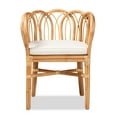 thumbnail image 3 of bali & pari Melody Natural Rattan Accent Chair with Removable Cushion, Modern Tropical Design, 3 of 8