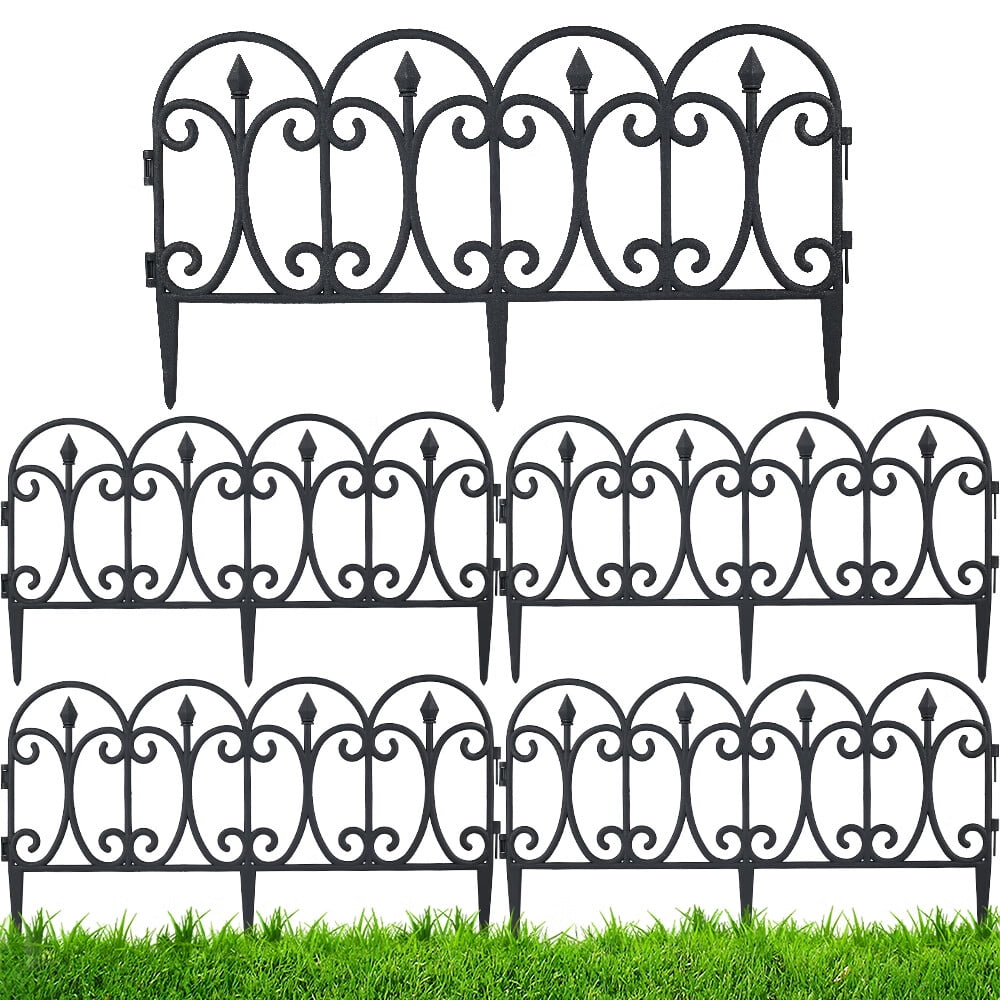 Decorative Garden Border Path Edging Plastic Fence Lawn Picket Fencing Plant Stakes Decor