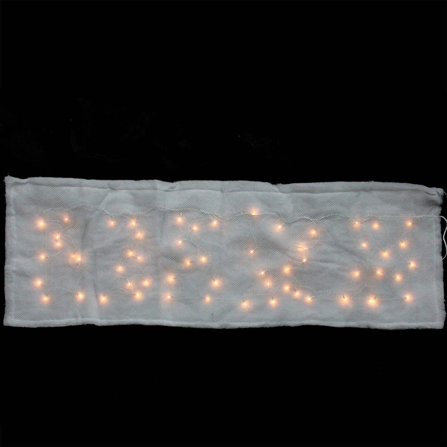 8 Function LED Illuminated Snow Blanket For Mantle or Christmas Village