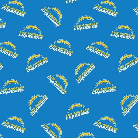 NFL Los Angeles Chargers 58 100% Cotton Sports Logo Craft Fabric By the Yard Blue and Yellow
