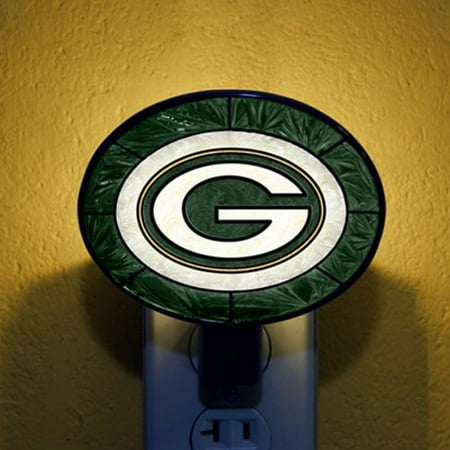 - Green Bay Packers Hand-Painted Glass Nightlight - No Size
