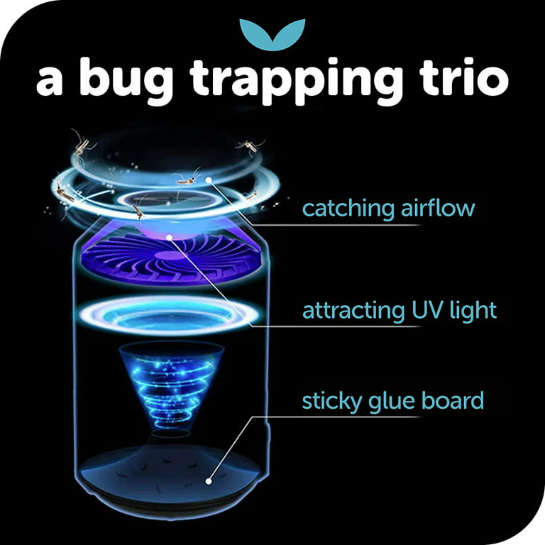  Flying Insect Trap, Insect Catcher, Indoor Fly Trap, Safer  Home, Fruit Fly Traps for Indoors, gnat Killer Indoor, Bug Killer, Insect  Killer with Night Light 12 Sticky Boards 2 Pack 