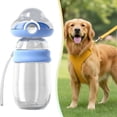 thumbnail image 2 of Plastic Dog Water Bottle with Food Treat Container,2 in 1 Pet Travel Bowl Dispenser,Feeding and Hydration All in One Portable Travel Puppy Water Bowl for Outdoor Walking Beach Hiking, 2 of 3