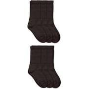 Jefferies Socks Boys' Seamless Sport Crew Half-Cushion Socks (Pack of Six) Little Boys X-Small Black