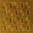 thumbnail image 1 of Ahgly Company Indoor Square Oriental Yellow Industrial Area Rugs, 5' Square, 1 of 4
