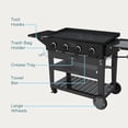 thumbnail image 4 of Charbroil® 36" Performance Series™ Propane Gas Griddle with Cart 4 Burner Flat Top Grill, Black, 4 of 12