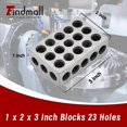 thumbnail image 3 of Bloque findmall, acero endurecido, 23 agujeros, 1 x 2 x 3 cm, 3 of 7