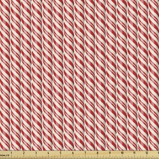 Christmas Fabric, Candy Cane Fabric with Holly, Cotton or Fleece, 4000 -  Beautiful Quilt