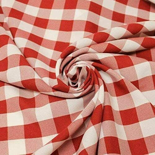 8 Yards Checkered Fabric 60" Wide Gingham Buffalo Checked Tablecloth 3 COLORS 