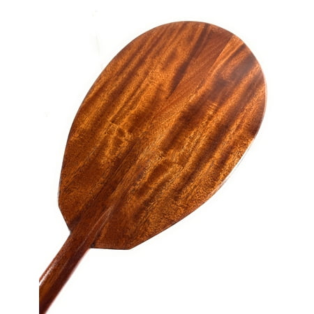 Light Blonde Curls Koa Paddle Outrigger Canoe 60" Steersman Traditional Design - Made in Hawaii | #koa7257
