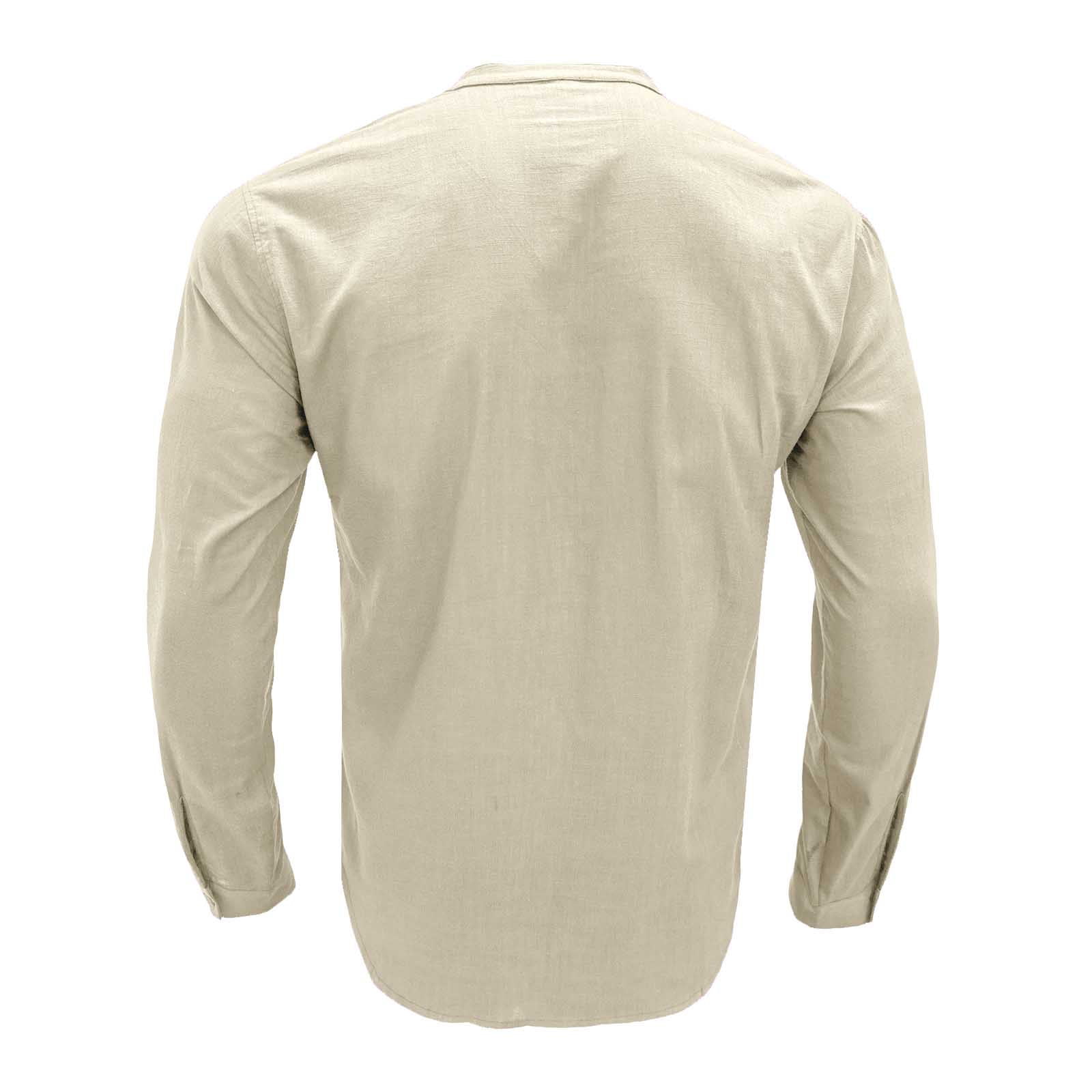  Mens Hoodies Pullover Men's Cotton Linen Button Down Dress  Shirt Long Sleeve Casual Beach Tops Long Sleeve Western Shirts 9iu Khaki :  Sports & Outdoors