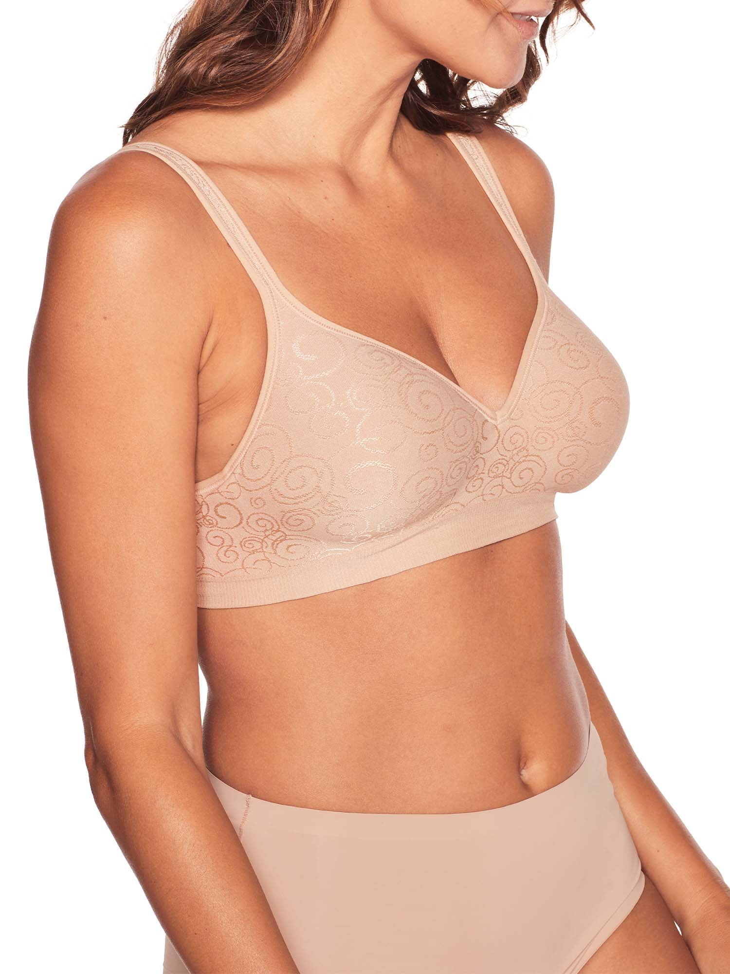 Women's Bali 3463 Comfort Revolution Wirefree Bra (Nude Swirl 38B)