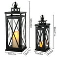 thumbnail image 2 of Set of 2 Deacorative Candle Lantern 20'' & 11'' High Metal Candle Holder Hanging Lanterns with Tempered Glass Perfect for Indoor Outdoor, 2 of 6