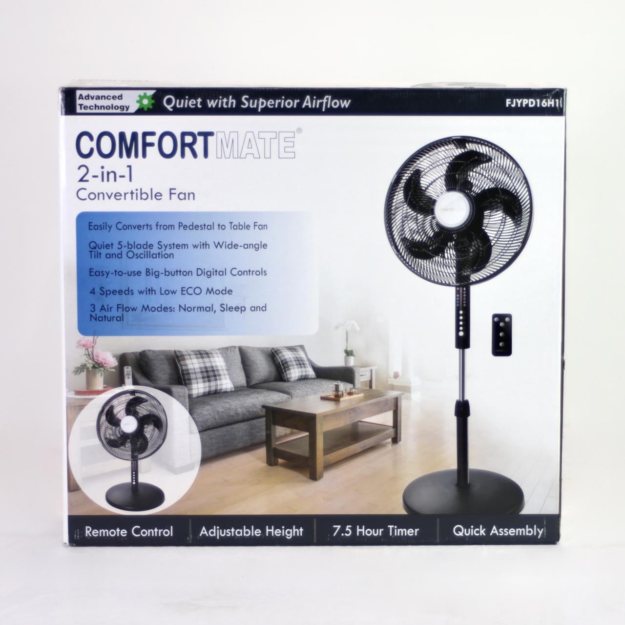 Comfortmate 40.6 cm (16 in.) Convertible Pedestal Fan Walmart Canada