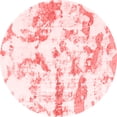 thumbnail image 1 of Ahgly Company Indoor Round Abstract Red Modern Area Rugs, 6' Round, 1 of 4