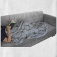 thumbnail image 6 of Eiffel Soft Flannel Fleece Throw Blanket, Retro Style Abstract Composition with Bicycles and Paris City Landmark, Cozy Plush for Indoor and Outdoor Use, 50" x 70", Brown Pale Blue, by Ambesonne, 6 of 6
