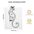 thumbnail image 2 of ARISTURING Black and White Cat Canvas Wall Art Cat Line Art Prints Minimalist Cat Silhouettes Picture Cat Artwork for Walls Cat Abstract Painting for Bathroom Laundry Bedroom Decor, 2 of 5