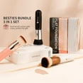 thumbnail image 2 of Set de brochas de maquillaje DuCare Foundation Flat Top Kabuki, 3 unidades, 2 of 8