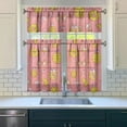 thumbnail image 3 of Kitchen Curtains 36 Inch Short - 3 Panel Set Pineapple Print, Rod Pocket Window Curtains 100% Polyester, Tropical Fruit Valance for Farmhouse, Cafe, Living Room, Bedroom, Easy Wash, 3 of 6
