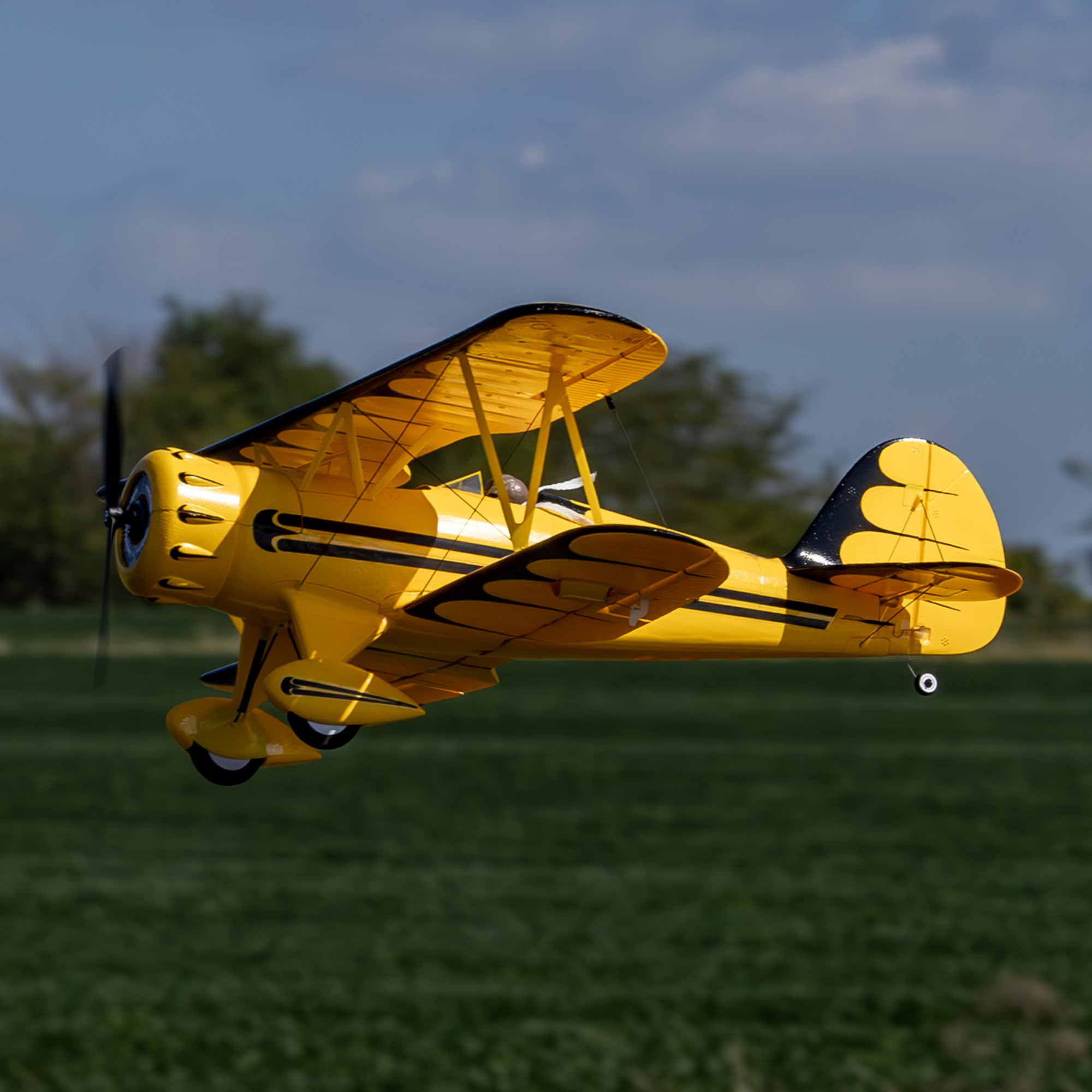 E-flite RC Airplane UMX WACO Yellow BNF Basic Transmitter Battery and Charger Not Included with AS3X & SAFE EFLU53550Y