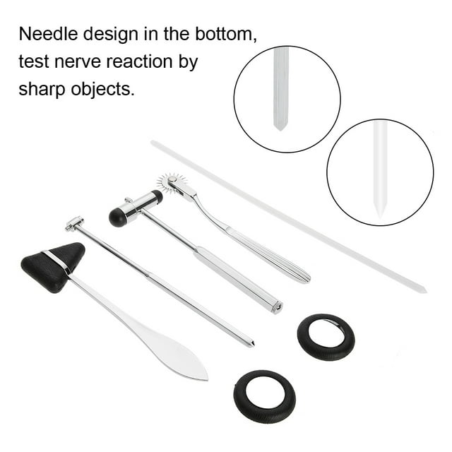 Neurological Hammer Diagnostic Tool, Accurate and Effective, Durable Zinc Alloy Material, Humanized Handle for Comfortable Grip, Needle Design for Nerve Reaction