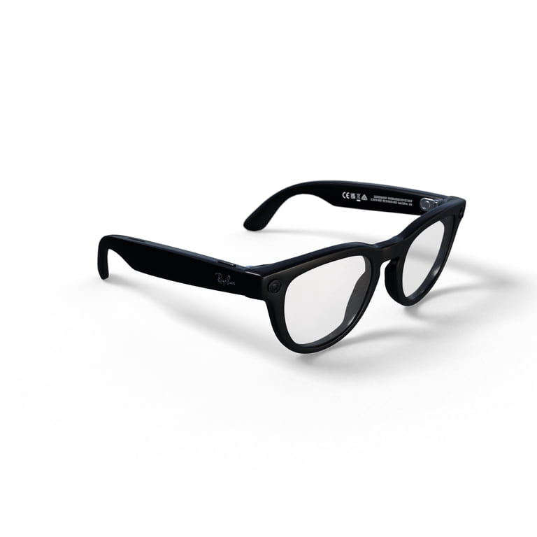 Ray-Ban Meta - Headliner Smart Glasses - Shiny Black, Clear HSA