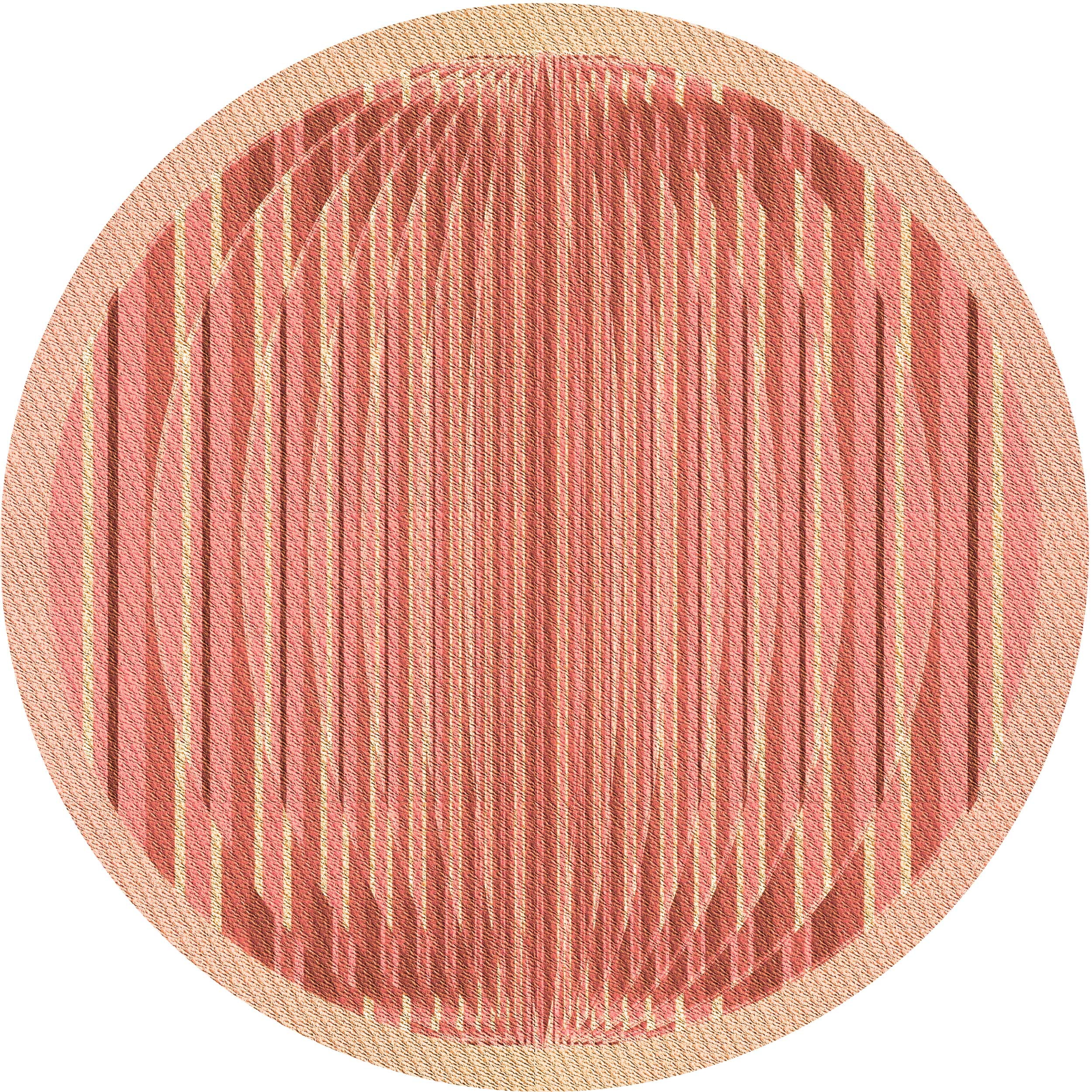 Ahgly Company Machine Washable Indoor Round Transitional Bright Orange ...
