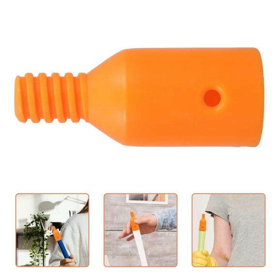 Threaded Pole,2Pcs Broom Handle Adapter Threaded Pole End Plastic Handle Grip Threaded End Replacement for Mop and Broom Cleaning Tools