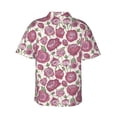 thumbnail image 3 of Fotbe Rose Flowers Hawaiian Shirt for Men Unisex Summer Beach Casual Short Sleeve Cotton Linen Button Down Shirts-XX-Large, 3 of 9