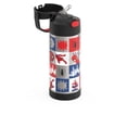 thumbnail image 2 of Thermos Funtainer Stainless Steel Vacuum Insulated Bottle with Covered Straw for Kids, Spiderman, 14oz, 2 of 8