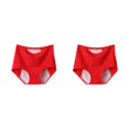 thumbnail image 4 of Minnieouse Bragas menstruales confiables Seguridad y comodidad en una Bragas menstruales de cintura alta Bragas de mujer rojo rojo 2Conjunto, 4 of 6