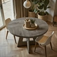thumbnail image 6 of Fnova 47" Coffee Table, Round Dining Table for 4 People, Modern Farmhouse Wooden Kitchen Table, Living Room, Gray (Chairs Not Included), 6 of 12