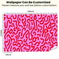 thumbnail image 3 of Peel and Stick Wallpaper Fun pink line doodle Creative abstract squiggle style drawing Modern Art Wall Mural Decor Self Adhesive and Removable 100in x 144in, 3 of 8