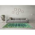 thumbnail image 3 of Ahgly Company Indoor Rectangle Oriental Turquoise Blue Industrial Area Rugs, 5' x 8', 3 of 4