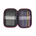 thumbnail image 4 of Knitting Needles Kit Knitting Craft Case Homeworking Sewing Tool Aluminum Soft Handles 22Pcs Crochet Hooks Set, 4 of 9