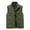 Army Green Tops for Men, variant on IYTR Men's Fleece Vest Lightweight Outdoor Stand Collar Sleeveless Zipper Pockets Quick Dry Warm Waistcoat Gilet Black Gray XXL