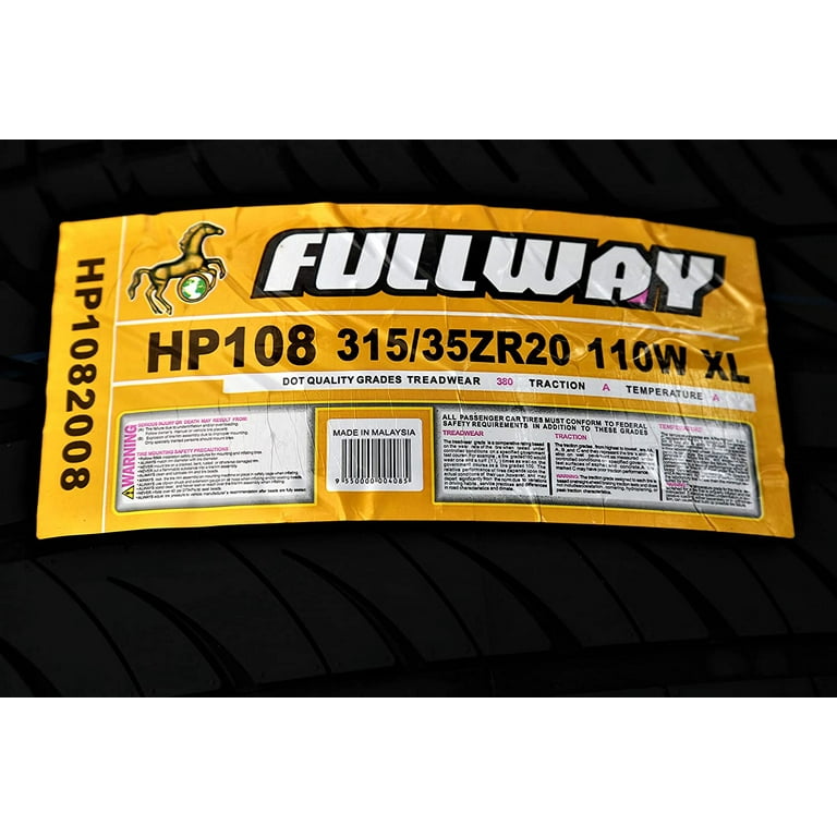 Set of 4 (four) Fullway HP108 315/35R20 ZR 110W XL A/S All Season High Performance Tires